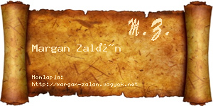 Margan Zalán névjegykártya